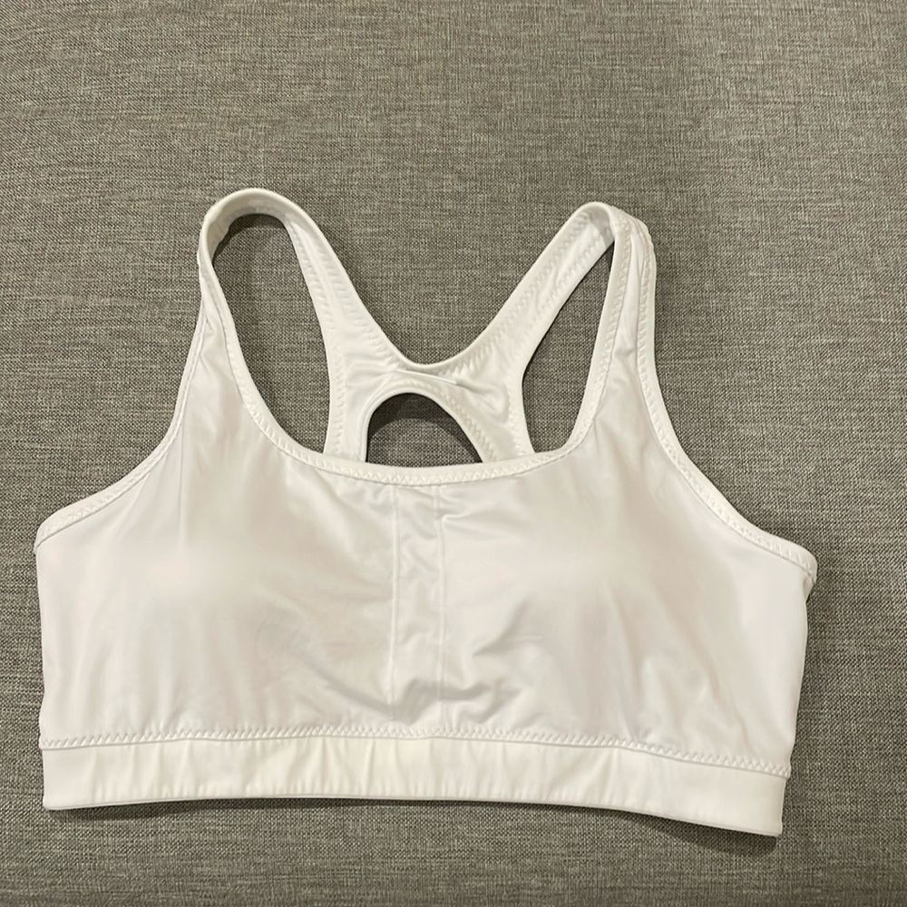Fabletics White Padded Sports Bra